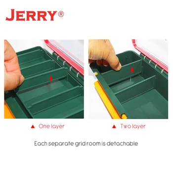 Jerry Pescuit nada cutie cu 9 compartimente Cârlige Linguri de stocare dublu strat cutii Multifunctionale Accesorii de pescuit PP Cutie de scule