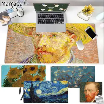 Maiya Amuzant Van Gogh Mari Mouse pad Calculator PC mat Cauciuc Calculator PC Gaming mousepad