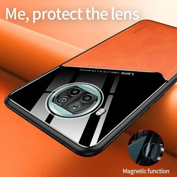 Pentru Xiaomi Mi 10T Lite 5G Moale TPU Cadru rezistent la Șocuri Acoperire Pentru Xiaomi POCO M3 PU Lentila de Protectie din Piele Mata Cazuri de Telefon