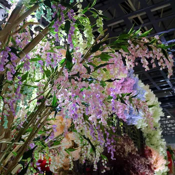 Noi Flori Artificiale Bell Floare de Crin Decor Crin Flori False Campanula cu Frunze de Nunta Moale Decor Acasă Nunta de Mătase