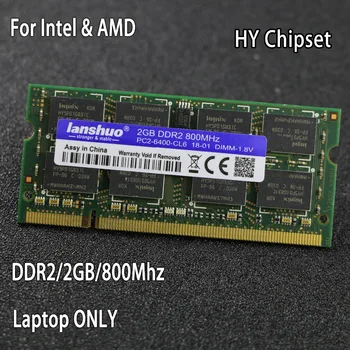 Original chipset DDR2 DDR3 PC2 PC3 2GB 800MHz 800 PC2-6400 DDR 2 2G notebook-uri de memorie RAM Laptop SODIMM 200PIN platforma de gaming