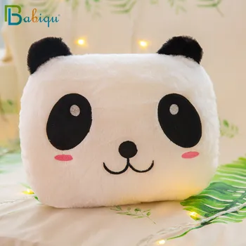 Babiqu 1 buc 35cm Luminos Perna Jucării de Crăciun de Lumină Led, Perne Colorate Stralucitoare Animal de Pluș Panda pentru Copii Jucarii Cadou de Ziua de nastere