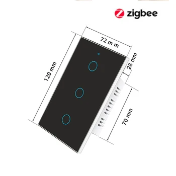 Zigbee switch smart touch comuta Tuya control de la distanță APP sprijină Alexa NE controleze standard 1/2/3gang lumina de Perete cu senzor tactil