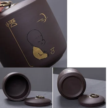 Noul Lut Violet Ceai Cafea Borcan Cu Capac 17 Modele Multi-funcția de Container de Depozitare Borcane Bomboane de Zahăr Castron Borcane Pentru Condimente