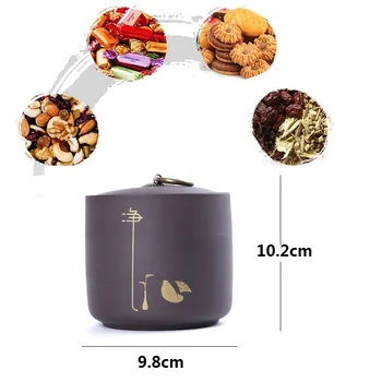 Noul Lut Violet Ceai Cafea Borcan Cu Capac 17 Modele Multi-funcția de Container de Depozitare Borcane Bomboane de Zahăr Castron Borcane Pentru Condimente
