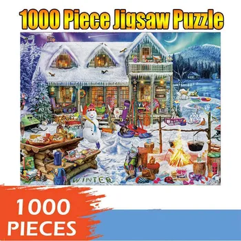 Tema De Craciun 1000 Bucată Adult Copii Puzzle Cadou De Vacanță Model De Jucărie Frumos Model De Crăciun Jigsaw Puzzle 1000 Piese