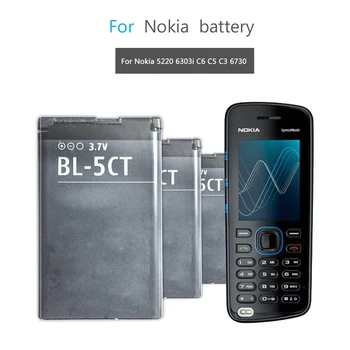 Telefon mobil Baterie Pentru Nokia 5220XM Baterie 6730 C5-00 C6-01 C3-01 6303C 5220 6730c C5 6303i BL 5CT BL-5CT 1050mAh