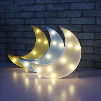 Minunat Nor de Stele, Luna LED 3D Lumina Lumina de Noapte pentru Copii Drăguț Cadou Jucărie pentru Copil Pentru Copii Decorare Dormitor Lampa Iluminat Interior