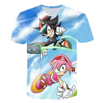 2020 Băieți Sonic Tipărite Haine Fete 3D Funny T-shirt Îmbrăcăminte de Vară pentru Copii Haine pentru Copii T-shirt Copii T-shirt