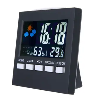 Digital nou Spectacol de Umiditate Termometru Ceas Colorat LCD Alarma Calendar Vreme Ceasuri de Masa