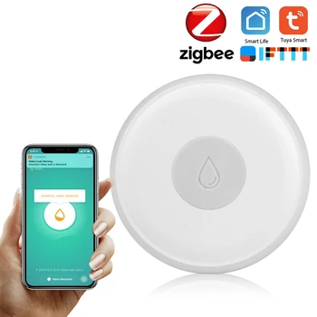 Zigbee Smart Home Senzor De Scurgere A Apei Wireless Inundații Detector De Detectare A Scurgerilor De Apă De Alertă De Nivel De Apă Preaplin De Alarmă Tuya Sma