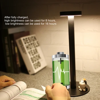LED din Aliaj de Aluminiu rezistent la apa Lampă de Birou Touch Dimmer Reincarcabila de Metal Masă Lămpi De Birou Camera de zi Studiu Lampa
