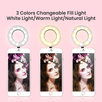 LED Selfie Inel de Lumina cu Braț Lung Flexibil Suport de Telefon Mobil de Machiaj Desktop Clip Usb Lampă în formă de Inel Pentru Tiktok Youtube Video Live