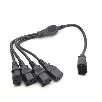 1 buc de Înaltă Calitate IEC 320 C14 Plug de sex Masculin pentru a 4XC13 de sex Feminin Tip Y Splitter Cablu de Alimentare , C14 la 4 x C13, 250V/10A