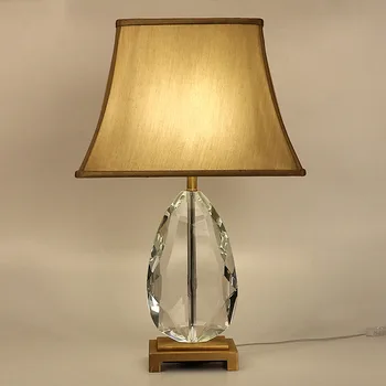 Tabelul de cristal lampă de noptieră dormitor camera de cristal birou lumini living home decor de masă lămpi de aur baza de led-uri de iluminat de studiu
