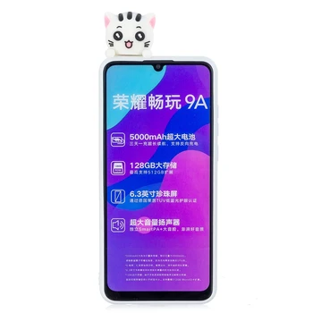 Huawei Honor 9S Caz na Pentru Coque Huawei Honor 9 9A 8A 8X 7A 7C 9 Lite P Inteligente 2020 2019 Acoperi 3D Drăguț Panda Telefon Etui Funda