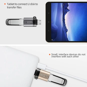 !ACCEZZ 3PC Mini Adaptor OTG Pentru Samsung, Xiaomi, Huawei, Oneplus Încărcător de Sincronizare a Datelor de sex Feminin USB la Micro USB Cablu Adaptor Convertor