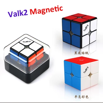 QiYi MoFangGe 2x2x2 Magnetic Magico Cubo La Valk2 M 2*2*2 ACA Viteza Autocolante, autocolant Cub Magic Magico Puzzle copii jucarii copii