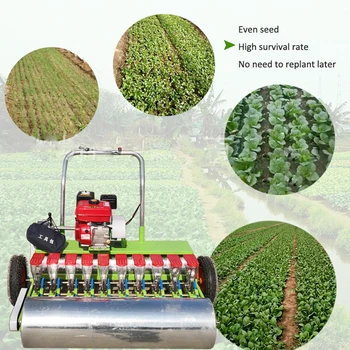 Semanatorii agricole de precizie plantator nou mici de mână împinge electric automată multi-funcție reglabilă de la 6 rânduri de semănat