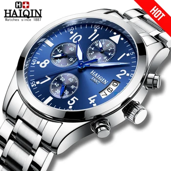 HAIQIN Bărbați ceasuri de Afaceri Mens ceasuri de top de brand de ceasuri de lux bărbați Cuarț Sport încheietura ceas pentru bărbați Rochie relogio masculino 2019