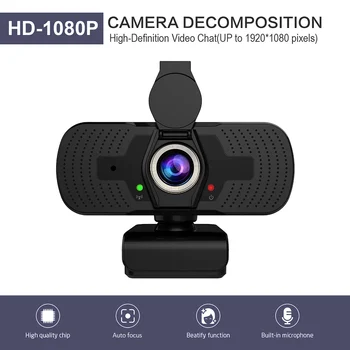 110 Grad Lens camera web cu Microfon de Confidențialitate Acoperă USB 1080P FHD Calculator, Camera Web pentru Calculator de uz Casnic Accesorii