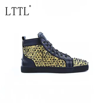 LTTL Clasic de Moda Nituri Barbati Adidasi Brand de Lux din Piele Pantofi Dantela-up Adidași de Top de Mare Mozaic Pantofi Casual