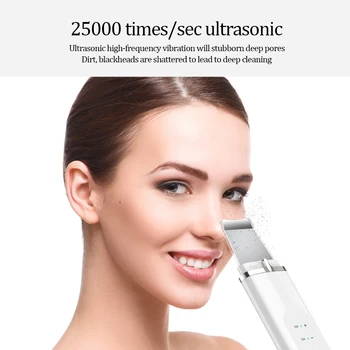 Profesional Cu Ultrasunete Facial Skin Scrubber Ion Adânc Curățarea Feței Peeling Porilor Filtrului De Îngrijire A Pielii Dispozitiv Instrument De Frumusete