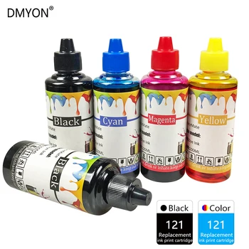 DMYON 121 Cerneala Refill Kit Compatibil pentru HP 121 pentru Deskjet D2563 F4283 F2423 F2483 F2493 F4213 F4275 F4283 F4583 Printer
