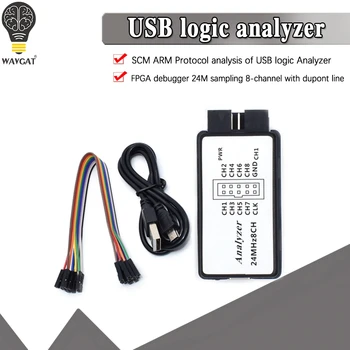 USB Analizor Logic 24MHz 8 Canale 24M/secunde Analizor Logic Debugger Pentru BRAȚUL FPGA Analizor Logic Logica 24M 8CH