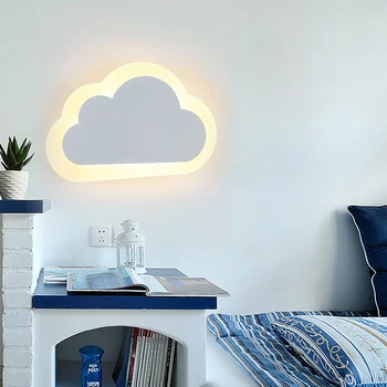 8W LED-uri Moderne Lumina de Perete camera de zi dormitor copii' decor nori lămpi de perete Acrilic si Fier minimalist Tranșee lampa AC 110V 220V 240V