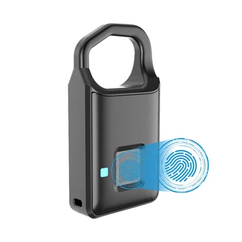 HONTUSEC Amprenta Lacăt Biometrice Lacat de Blocare P2 amprente de Blocare de Securitate Atingere sistemului de acces fără cheie Antifurt USB de încărcare de 4 Luni