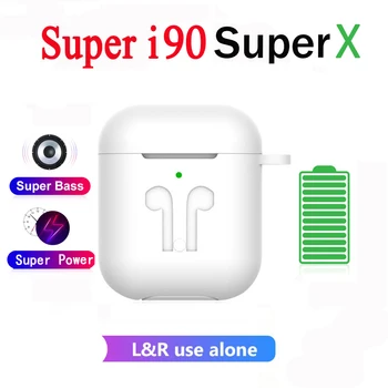 I90 Super X TWS AIR 2 Căști fără Fir Bluetooth 9D Bass Sport Căști Cască Pk I10 I30 i40 I50 i70 i60 I80 Tws
