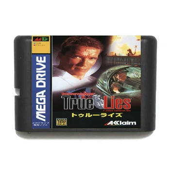 True Lies 16 biți MD Carte de Joc Pentru Sega Mega Drive Pentru Genesis