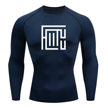 2021 Înaltă Calitate Bărbați Sport T-Shirt cu Uscare Rapida Compresie Strâns Maneca Lunga Formare de Fitness Rulează Tricouri Sport Tricouri