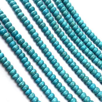 Noi 2020 Naturale Albastru Turcoaz Margele Vrac Abacus Forma de Piatra Margele pentru a Face Bijuterii DIY Colier Brățară Accesorii