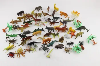 12buc/set Mini Animal World Zoo Figura Model de Acțiune Set de Jucării de Desene animate de Simulare Animal Minunat Plastice de Colectare de Jucării Pentru Copii