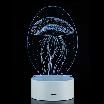 Ziua îndrăgostiților Cadou Sotiei Cadou Decorativ 3D Lampa atinge 7 culori in forma de Inima Balon Acrilice LED Noapte Lumină Lampă Noptieră