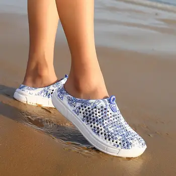 New Sosire 2017 Vara Femei Fete Elevii Sandale Saboti De Înaltă Calitate, Tipar Multicolor Grădină Pantofi De Plaja Aqua Tv Cu Saboți