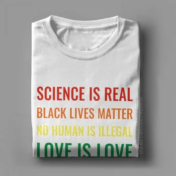 Știința Este Real Drepturile femeii T-Shirt pentru Bărbați Feministe Feminismul LGBT LGBTQ Plus Dimensiune Topuri Tricouri Cool O Gât Bumbac Tees