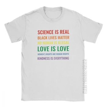 Știința Este Real Drepturile femeii T-Shirt pentru Bărbați Feministe Feminismul LGBT LGBTQ Plus Dimensiune Topuri Tricouri Cool O Gât Bumbac Tees