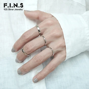 F. I. N. S Minimalism S925 Argint Inele Degetul Arătător Simplu Subțire Deschide Buna Inel De Argint 925 Inel De Logodna Care Pot Fi Stivuite