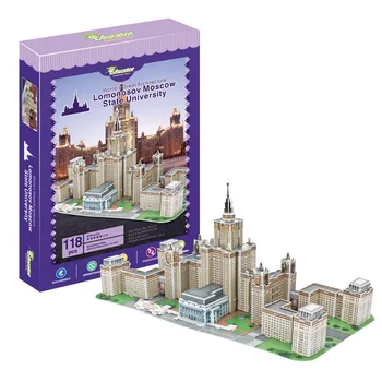 Jucarii educative Arhitectura Celebru Model 3D Jigsaw Puzzle-uri Pentru Adulți Osaka Peles Castelul Bran Las Ventas Jucarii Pentru Copii