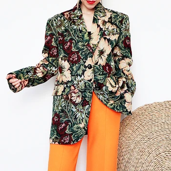 Noua Toamna Iarna de Înaltă Calitate Blazer Jacheta Femei Palton Femei cu Stil de Designer de Epocă Sacou Costum Femeie Sacou Haine SL526