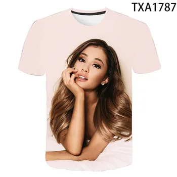 2020 Ariana Grande 3D Camasi Casual Barbati Femei Copii Moda cu Maneci Scurte Boy fata de Copii Imprimate T-shirt Interesante Topuri Tee