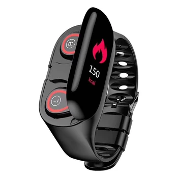 M1 TWS Wireless Bluetooth 5.0 cască ceas inteligent de Sănătate Tracker Pedometru Fitness Brățară Inteligent Bratara pentru sport