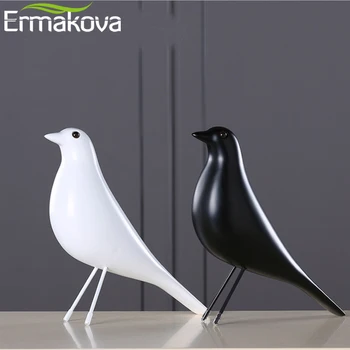 ERMAKOVA Ceramice Pasăre Statuie Figurina Ornament de Gradina Rășină Casa Pasăre Animal de Artizanat în Miniatură Home Office Desktop pentru Decor