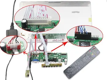 Kit pentru B101AW03 V0/V1 1024x600 40pin LCD Controller Doard AV TV HDMI pe Panoul de la Distanță USB VGA CONDUS LVDS Display Ecran Monitor Audio