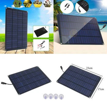 FFYY-10W USB Panou Solar Ieșire Celule Solare Poli Panou Solar cu Incarcator Auto pentru Masina Yacht Baterie Barca