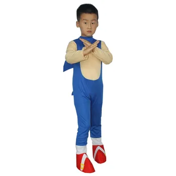 Jocul Sonic Ariciul Cosplay Costum Copii Kigurumi Salopeta Carnaval de Performanță Spectacol de ziua copilului Cadou