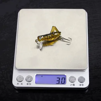 Lixada 5Pcs/lot Artificiale Momeli de Pescuit 4g / 4,5 cm Luminos Lăcustă Forma de Insecte Greu Momeli Set Cutie de scule